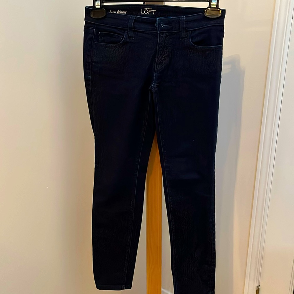 Navy skinny jeans